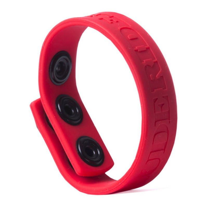 Rude Rider Cockring silicone 3 Snaps Rouge